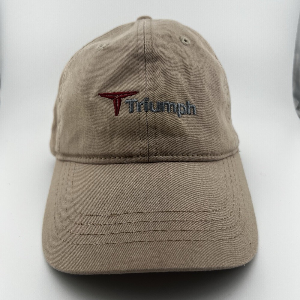Triumph Motorcycles Aircraft Window Experts Tan Adjustable Strapback Hat
